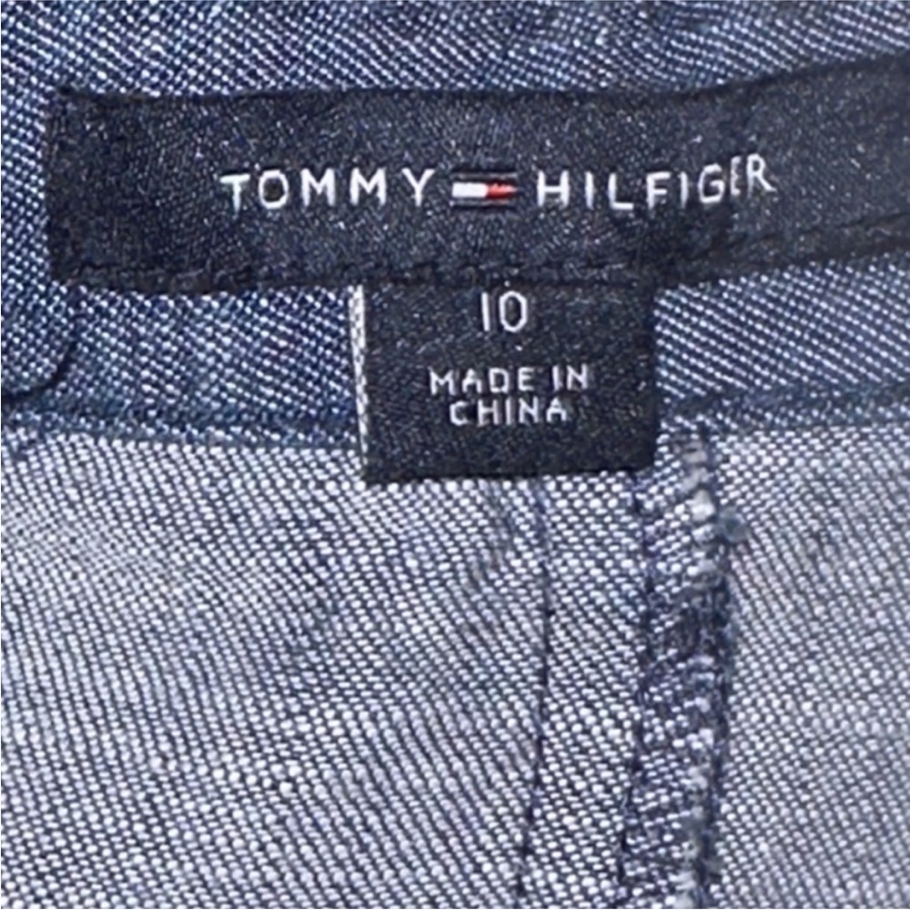 Tommy Hilfiger Denim Blue Sleeveless Dress with Belt - Picture 10 of 10
